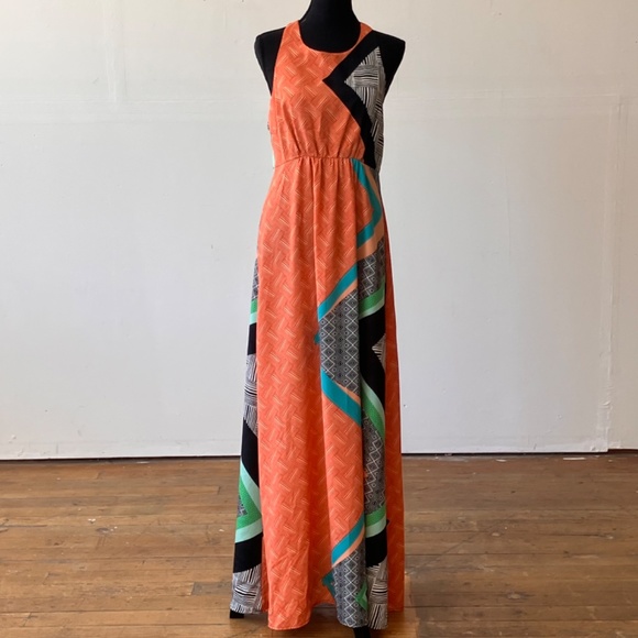 Bar III geometric pattern full length dress - Picture 9 of 10